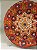 Prato de Parede Pequeno - Turquia - Decorativo - Cerâmica - Alto Relevo - Laranja e Colorido - Imagem 2