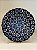 Prato de Parede Pequeno - Turquia - Decorativo - Cerâmica - Alto Relevo - Olho Grego - Azul e Branco - Imagem 1