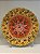 Prato de Parede Medio - Turquia - Decorativo - Cerâmica - Pintado à mão - Amarelo, Laranja e Colorido - Imagem 1