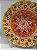 Prato de Parede Medio - Turquia - Decorativo - Cerâmica - Pintado à mão - Amarelo, Laranja e Colorido - Imagem 2