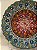 Prato de Parede Medio - Turquia - Decorativo - Cerâmica - Pintado à mão - Turquesa, Vermelho e Colorido - Imagem 2