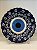 Prato de Parede Medio - Turquia - Decorativo - Cerâmica - Pintado à mão - Olho Grego - Azul e Branco - Imagem 1