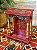 Escultura Altar Indiano - Decorativo - Pintado à mão - Vermelho e Colorido - Imagem 2