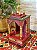 Escultura Altar Indiano - Decorativo - Com Gaveta - Pintado à mão - Vermelho e Colorido - Imagem 2