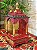 Escultura Altar Indiano - Decorativo - Com Gaveta - Pintado à mão - Vermelho e Colorido - Imagem 4