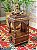 Escultura Altar Indiano - Decorativo - Com Gaveta - Pintado à mão - Cobre e Dourado - Imagem 4