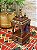 Escultura Altar Indiano - Decorativo - Com Gaveta - Pintado à mão - Cobre e Dourado - Imagem 2