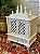 Escultura Altar Indiano - Decorativo - Com Gaveta - Pintado à mão - Branco e Amarelo - Imagem 2