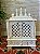 Escultura Altar Indiano - Decorativo - Com Gaveta - Pintado à mão - Branco e Amarelo - Imagem 1