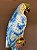 Escultura de Parede - Arara - Decorativa - Resina - Azul, Verde e Amarelo - 29CM - Imagem 4