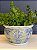 Cachepot em Cerâmica - Azul e Verde Claro - 20CM - Imagem 1