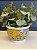 Cachepot em Cerâmica - Azul e Amarelo - 16CM - Imagem 1