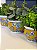 Cachepot em Cerâmica - Azul e Amarelo - 16CM - Imagem 3