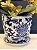 Cachepot em Cerâmica - Flores - Azul e Branco - 20CM - Imagem 2