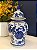Potiche - Ceramica - Azul e Branco - 30cm - Imagem 1