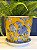 Cachepot em Cerâmica - Amarelo e Azul - 20CM - Imagem 2