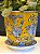 Cachepot em Cerâmica - Amarelo e Azul - 16CM - Imagem 2