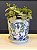 Cachepot em Cerâmica - Azul e Verde - 16CM - Imagem 1