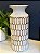 Vaso - Ceramica - Branco e Dourado - 39CM - Imagem 1
