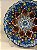 Prato de Parede Medio - Turquia - Decorativo - Cerâmica - Alto Relevo - Azul, Laranja e Colorido - Imagem 2