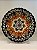 Prato de Parede Medio - Turquia - Decorativo - Cerâmica - Alto Relevo - Preto, Laranja e Colorido - Imagem 1