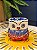 Coruja Decorativa - Cêramica - Pintado à mão - 7cm - Azul e Vermelho - Imagem 1