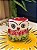 Coruja Decorativa - Cêramica - Pintado à mão - 7cm - Vermelho e Verde - Imagem 1
