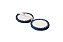 Kit Porta Copo Crochê Off White com linha Azul Marinho - Imagem 1