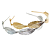 Tiara de Metal Folha Dourado - Imagem 1