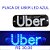 PLACA DE UBER LED AZUL 45 CABO/USB - Imagem 1
