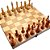 Tabuleiro de Xadrez em Madeira Maciça Natural 40x40cm com Peças Forradas e com Pesos - Imagem 1