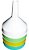 Funil Cozinha Multi Uso Pequeno De Plastico N°3 Varias Cores 10,5cm - Imagem 4