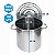 Caldeirão em Aço Inox Profissional 160 Litros N° 60 e Tampa com Pomel e Suporte - Imagem 2