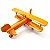 Avião Pequeno Biplano de Madeira Artesanal Decorativo – Miniatura Vintage - Imagem 8