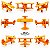 Avião Pequeno Biplano de Madeira Artesanal Decorativo – Miniatura Vintage - Imagem 2