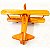 Avião Pequeno Biplano de Madeira Artesanal Decorativo Vintage Medio 28cm - Imagem 7