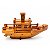 BARCO EM  MADEIRA ARTESANAL DECORATIVO VINTAGE  30CM - Imagem 3