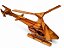 Helicóptero em  Madeira Artesanal, Decorativo, Vintage 46CM - Imagem 2