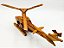 Helicóptero em  Madeira Artesanal, Decorativo, Vintage 46CM - Imagem 4