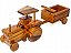 Trator Com Carretinha Agrícola Em Madeira Artesanal - Imagem 2