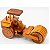 Trator Compactador em Madeira Artesanal, Decorativo, Vintage 26cm - Imagem 3