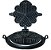 Forma Waffle Assadeira giratória em Ferro Fundido Para Fogão A Lenha desenho coração 24cm - Imagem 1