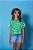 Camisa Tipo Cropped Infantil Onça Verde - Imagem 1