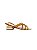 Sandália Your Shoes Caramelo Metal Dourado - Imagem 1