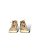 Tênis Your Shoes Nude e Dourado Pelica Cano Alto - Imagem 2