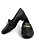 Mocassim Comfortflex Preto Salto Fivela Dourada - Imagem 3