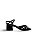 Sandália Your Shoes Preta Metal - Imagem 1