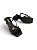 Sandália Your Shoes Preta Tiras e Cristais - Imagem 4