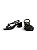 Sandália Your Shoes Preta Tiras e Cristais - Imagem 3