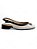 Slingback Comfortflex Branco e Preto - Imagem 1